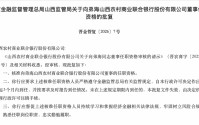山西万亿农商行董事会迎“新成员”，向弟海完成履职关键一步