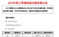 金徽酒：2025年前三季度A股每股现金红利0.20元