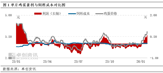 卓创资讯：1月蛋鸡养殖终现盈利 2月预期季节性回落