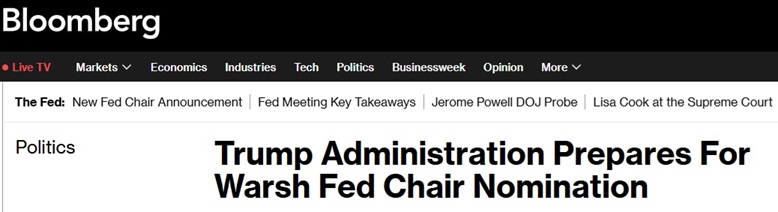 重磅独家！特朗普准备提名沃什出任美联储主席 美元飙升、金价暴跌223美元