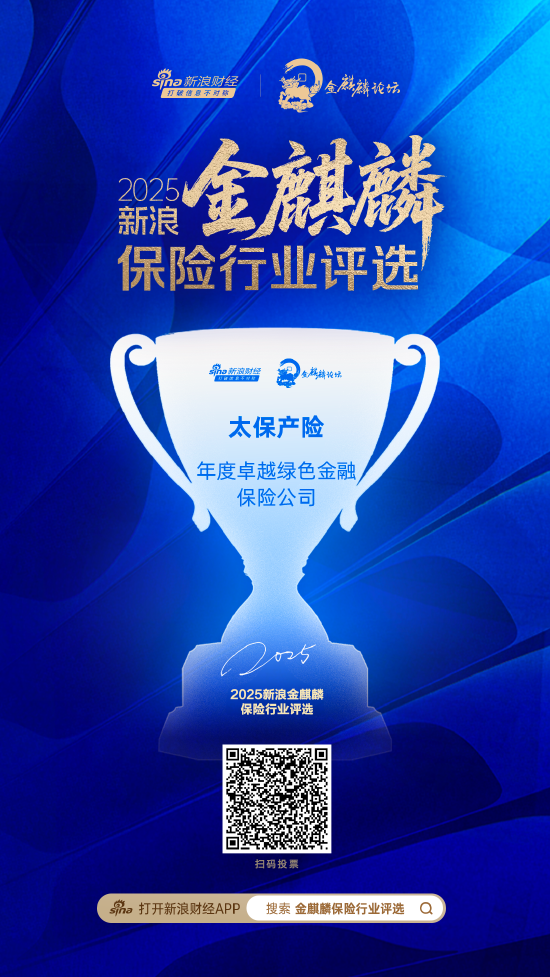 太保产险获评“年度卓越绿色金融保险公司”