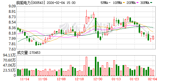 皖能电力：公司抽水蓄能业务暂未有整合计划