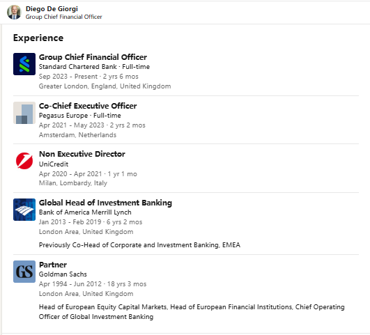 渣打CFO突然离职，曾被视为CEO热门人选