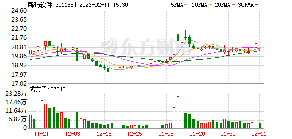 鸥玛软件：截至2026年2月10日，公司股东人数为15664户