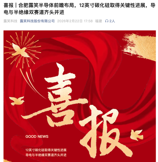 002617,突传喜报!12英寸碳化硅,取得关键性进展!