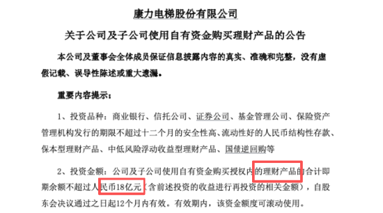 康力电梯抛出18亿理财计划，前期已亏5000多万，这家家族电梯公司到底想赚什么钱？ | 长三角资本局