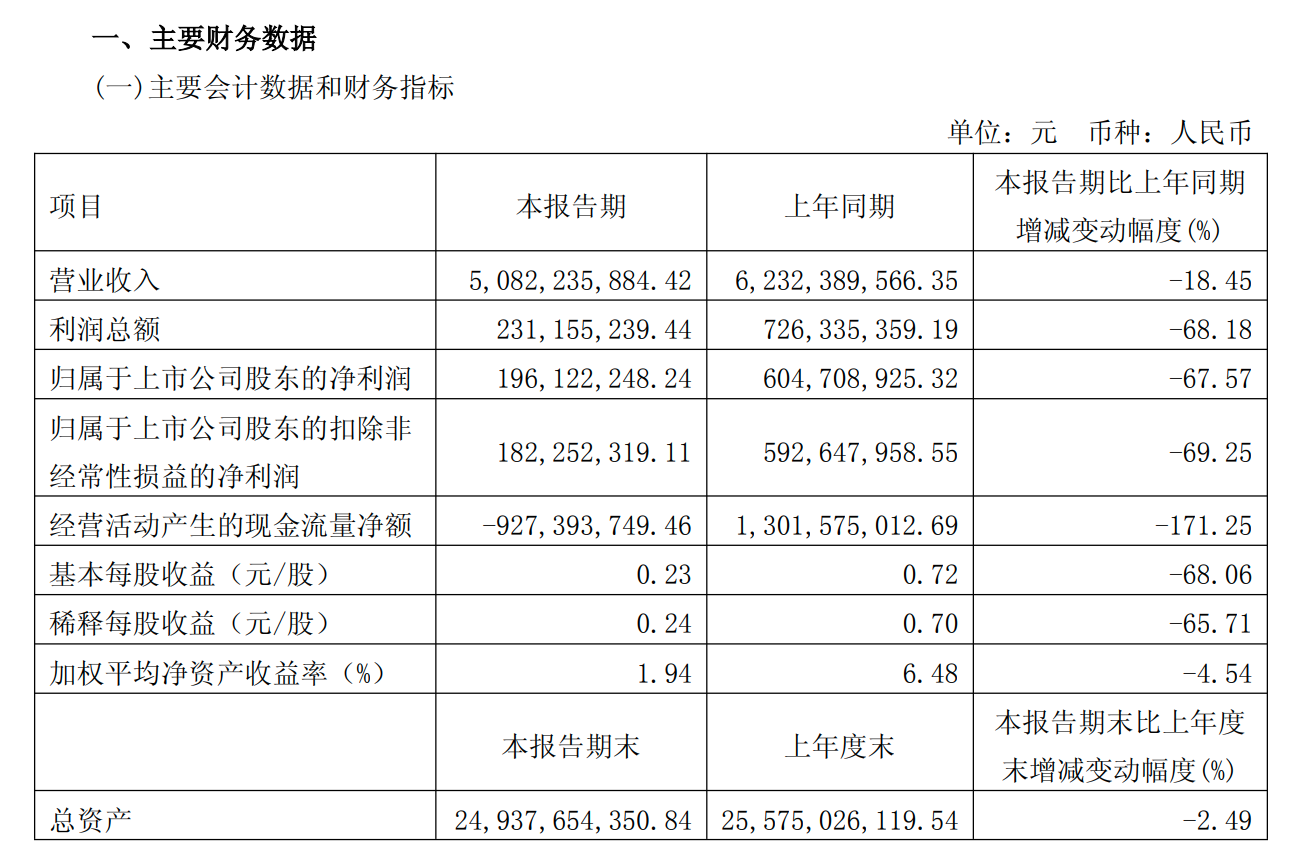 一季度净利润大降近七成,爱玛科技盘中跌停