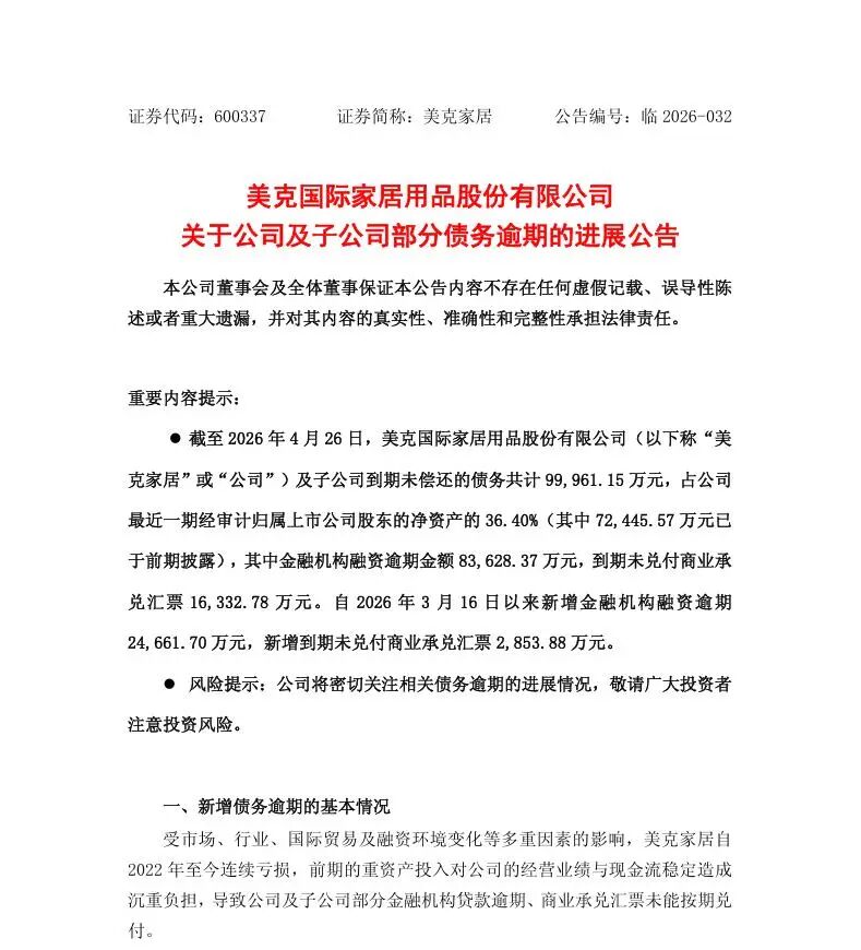 四年巨亏超 37 亿，ST 美克深陷闭店欠薪与债务危机