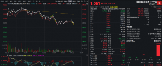 半导体回调!规模最大港股通信息技术ETF华宝(159131)逆市飘红,资金加码2.14亿份!标的指数低位反弹超38%