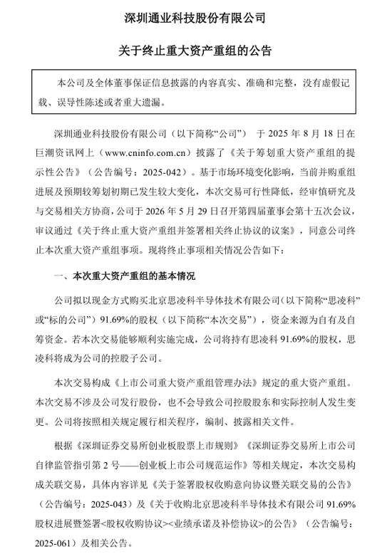 跨界重大资产重组，终止！股价已跌超40%